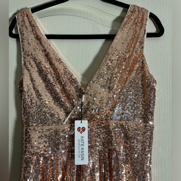 Rose Gold - Maxi - Sequin Dress - Size 10 - Picture 2 of 4